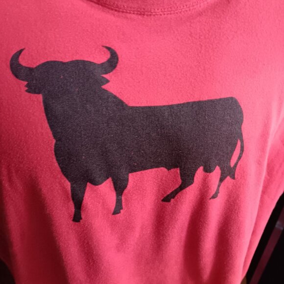 XL True Vintage T-Shirt Mexican Black Bull Graphic 100% Cotton 1990's Bullfight - Picture 3 of 5